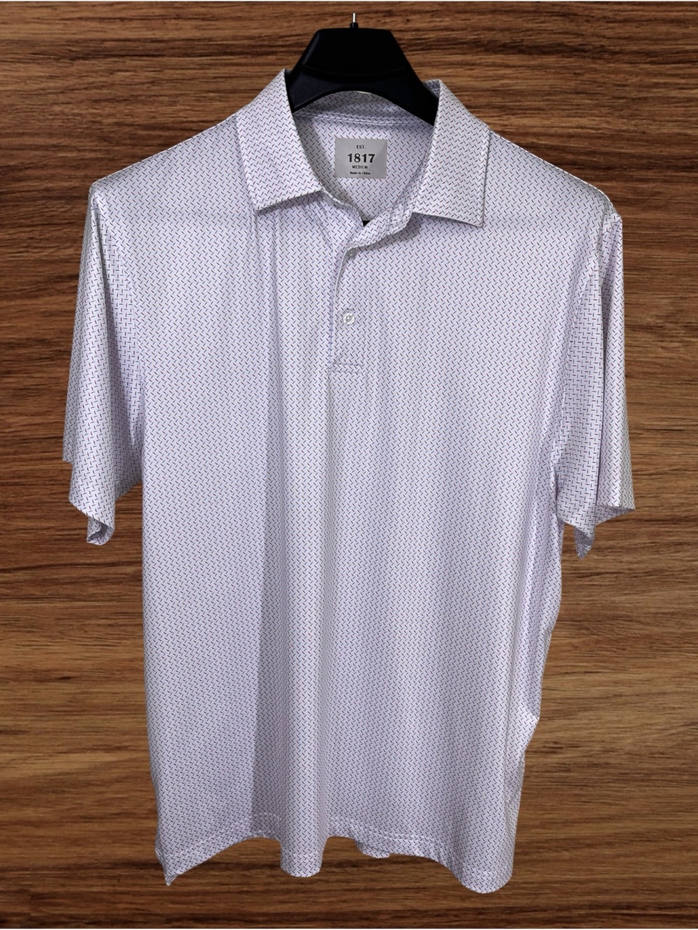 EST. 1817 Men’s White Golf Polo. Medium